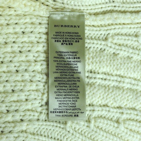 Burberry Cream Cable Knit Sweater - Picture 6 of 7